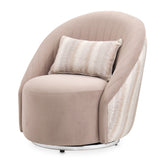 Lucca Swivel Chair Silver