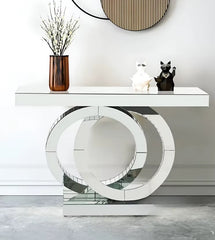 LOOPED Silver Mirror Console