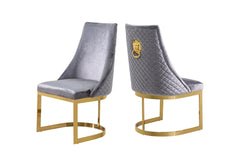 ELEGANZO Black Velvet Dining Chair