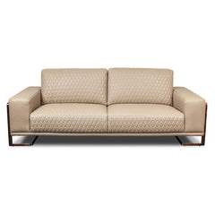 Mia Bella Gianna Leather Sofa - Lt. Coffee