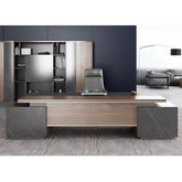 Gray Mrble Executive L Shape Office Desk