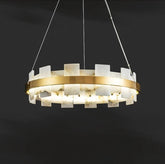 MARBELLE Luxury Gold Spanish Marble LED Chandelier
