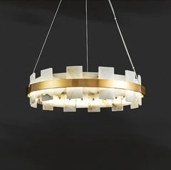 MARBELLE Luxury Gold Spanish Marble LED Chandelier