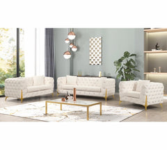 Manchester Tufted Velvet Sofa Set