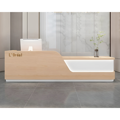 Moretti Wood Textured Reception Desk