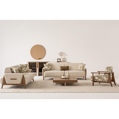 QUATTRO Contemporary Fabric Sofa with adjustible back