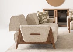 QUATTRO Contemporary Fabric Sofa with adjustible back