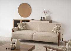 QUATTRO Contemporary Fabric Sofa with adjustible back