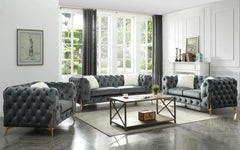 Manchester Tufted Velvet Sofa Set