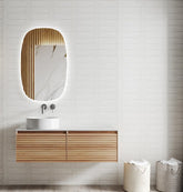 Mod Vani Wood Wall Mount Bathroom Vanity Set
