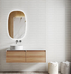 Mod Vani Wood Wall Mount Bathroom Vanity Set