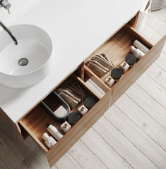 Mod Vani Wood Wall Mount Bathroom Vanity Set