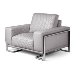 Mia Bella MiaBella Gianna Sofa L.Gray Stainless Steel