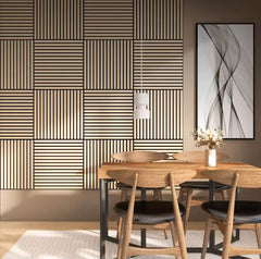 Premium Natural Wood Veneer Acoustic Square Wall Panels