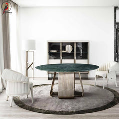 ROMANA Round Marble Top Dining Table