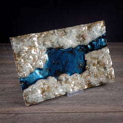 Glass PLT Modern Art Blue Decorative Glass