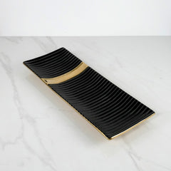 BLACK/GOLD DECO PLATE