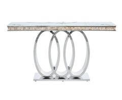 Ottawa Stainless steel Marble Top Console Table