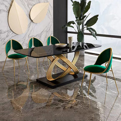 TANGLED Gold Marble Dining Table