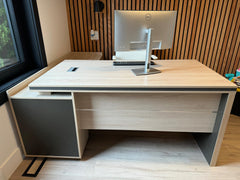 CLARA Natural Oak Modern Executive Office Desk