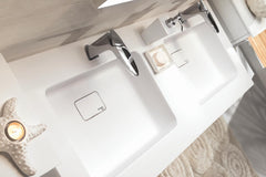 Flat Glass Bathroom Vanity by Armadi Art