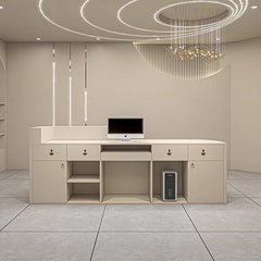 Moretti Wood Textured Reception Desk