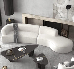 ALASKA Modern Curve Fabric Sectional Sofa - Northern Interiors