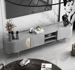 Antigua Luxurious Gray Media Cabinet - Northern Interiors