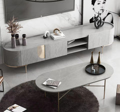 Antigua Luxurious Gray Media Cabinet - Northern Interiors