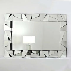 Modern Chrome Rectangular Decorative Mirror