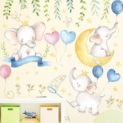 Baby Elephant Wall Sticker for Kids Room - Northern Interiors