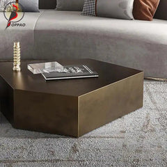 Brass Color Italian Design Low Contemporary Coffee Table - Northern Interiors