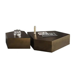 Brass Color Italian Design Low Contemporary Coffee Table - Northern Interiors