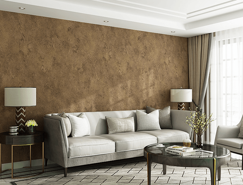 Brown Concrete Waterproof Wallpaper - Northern Interiors