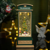Telephone Booth Musical Box Chrismas Decor