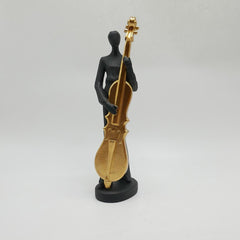 Cello Player Black & Gold Statue Decor - Northern Interiors