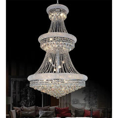 Classic Crystal Chandelier for high ceilings - Northern Interiors