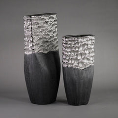 Craft Gray Silver Ceramic Vase - Northern Interiors