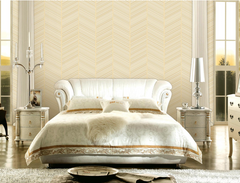 Chevron Line Pattern Suede Textured Wallpaper