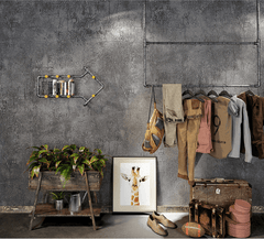 Dark Gray Concrete Waterproof Wallpaper - Northern Interiors