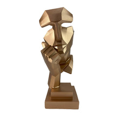 Deep Thinker Portrait Bronze Statue Decor - Northern Interiors