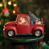 Santa Pick Up Truck Musical Box Chrismas Decor