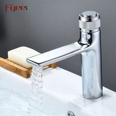 Fyeer Modern Chrome Bathroom Vanity Faucet - Northern Interiors