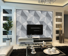 Triangle Geometric Suede Textured Wallpaper