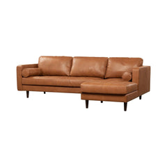 GEORGIA Genuine Leather Sectional Sofa - Oxford Spice - Northern Interiors