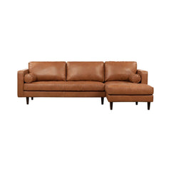 GEORGIA Genuine Leather Sectional Sofa - Oxford Spice - Northern Interiors