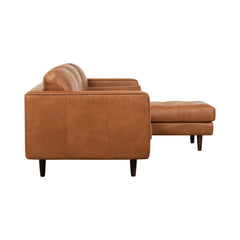 GEORGIA Genuine Leather Sectional Sofa - Oxford Spice - Northern Interiors