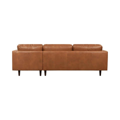 GEORGIA Genuine Leather Sectional Sofa - Oxford Spice - Northern Interiors