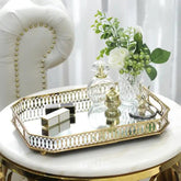 Gold Stainless Steel Mirrored Rectangular Tray - Northern Interiors