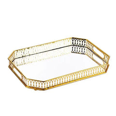Gold Stainless Steel Mirrored Rectangular Tray - Northern Interiors